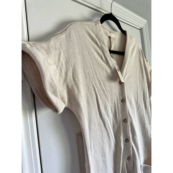 NWT ROOLEE French Terry Knit Jumpsuit in Cream/Oatmeal Size Small - Picture 4 of 8